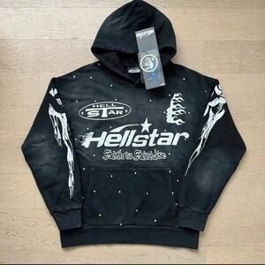 Hellstar Black Graphic Hoodie